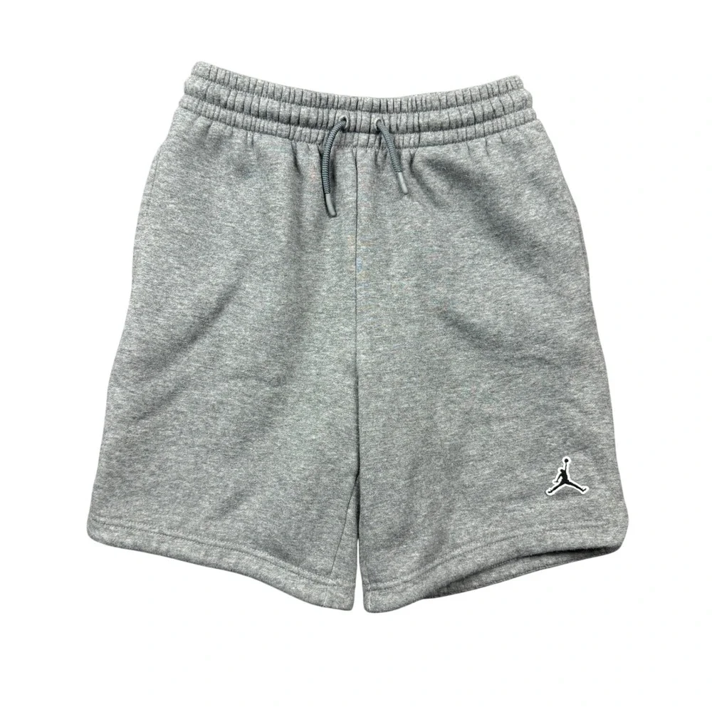 Jordan Boys Youth Large 12-13 Yrs Gray Fleece Shorts Jumpman Casual Active